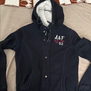 Abercrombie & Fitch Y2K Dark Blue Hooded Jacket